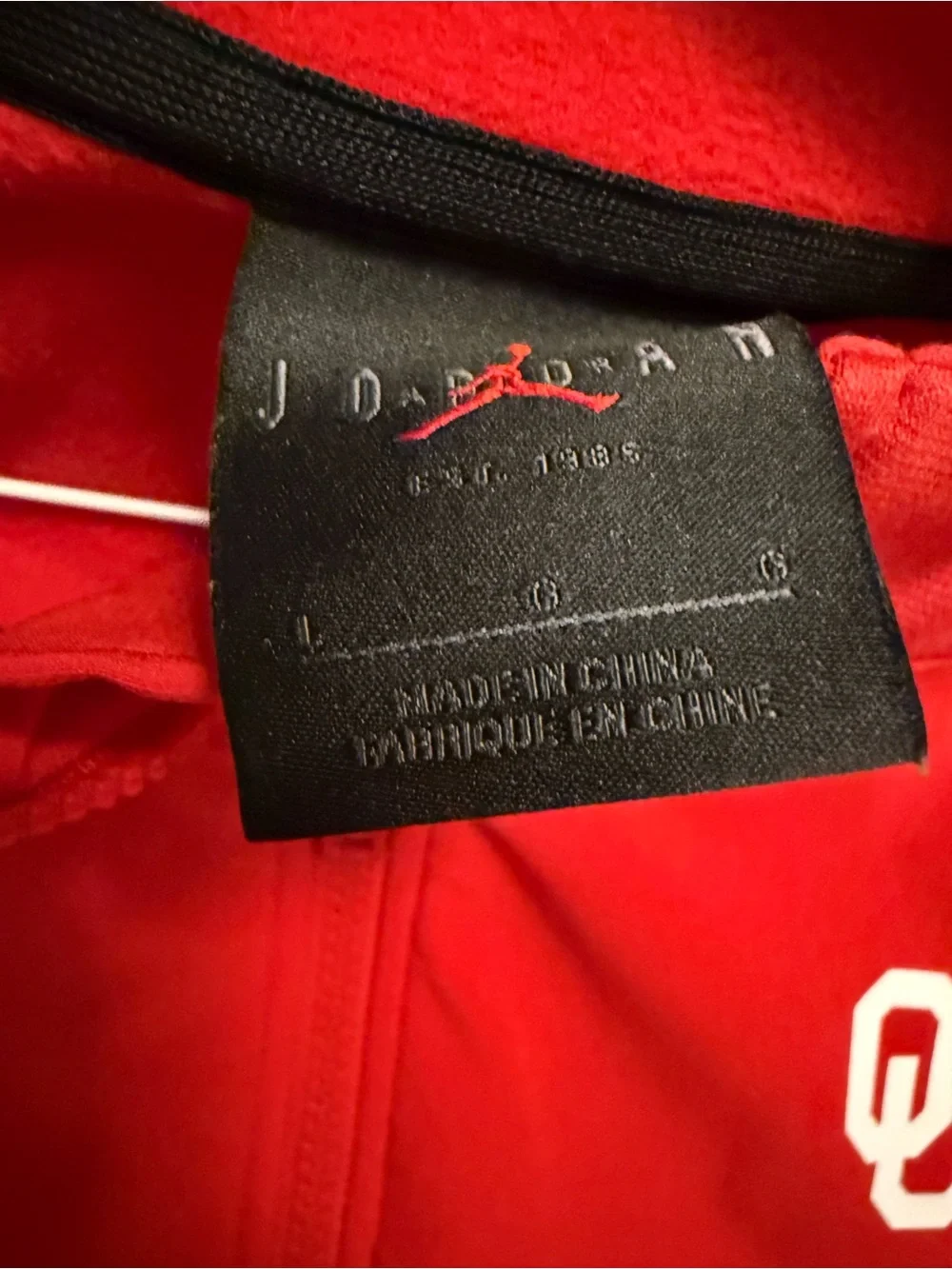 Jordan Men’s Red OU Quarter-Zip Pullover Hoodie